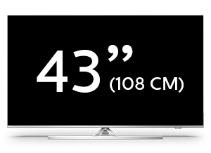 43-palcový LED televízor zo série Philips Performance so systémom Android TV a s rozlíšením 4K UHD