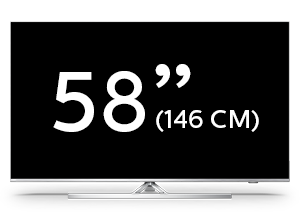 58-palcový LED televízor zo série Philips Performance so systémom Android TV a s rozlíšením 4K UHD
